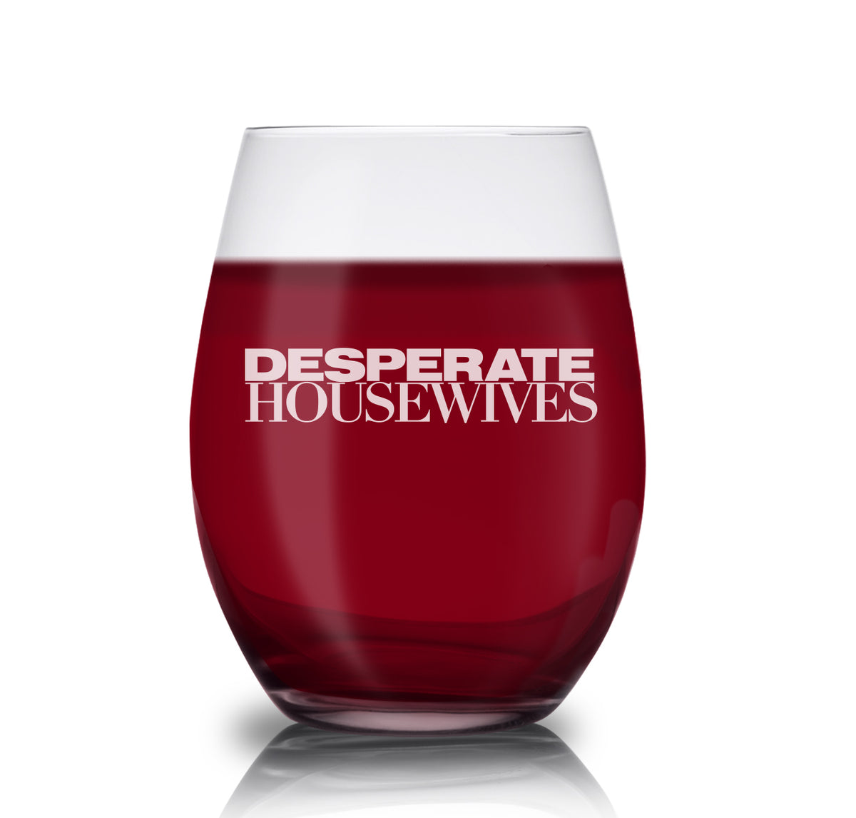 Desperate Housewives Logo Laser Engraved Stemless Wine Glass