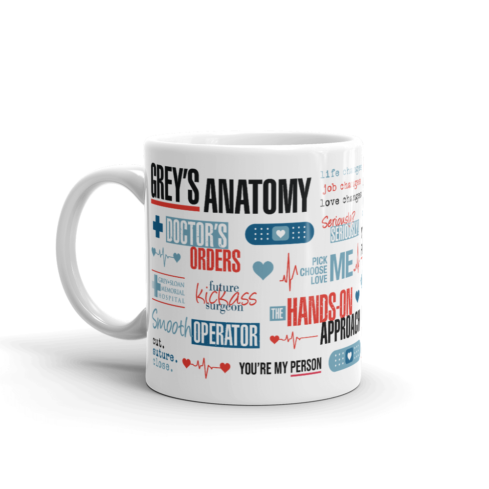 Grey's Anatomy Mash Up White Mug