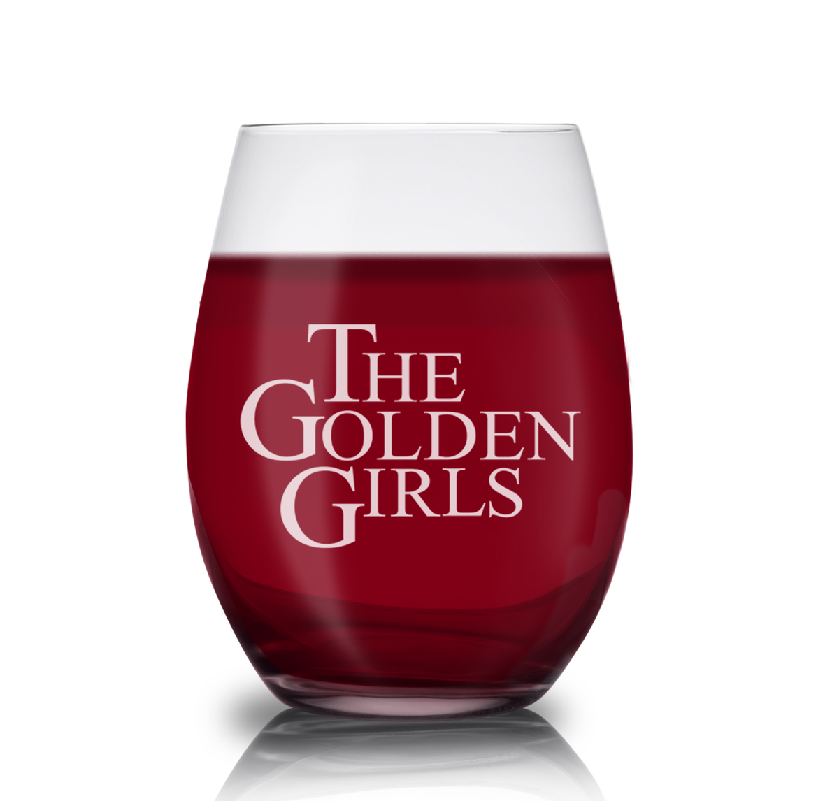 The Golden Girls Logo Laser Engraved Stemless Wine Glass | Shop Hulu, image size:1200x1146