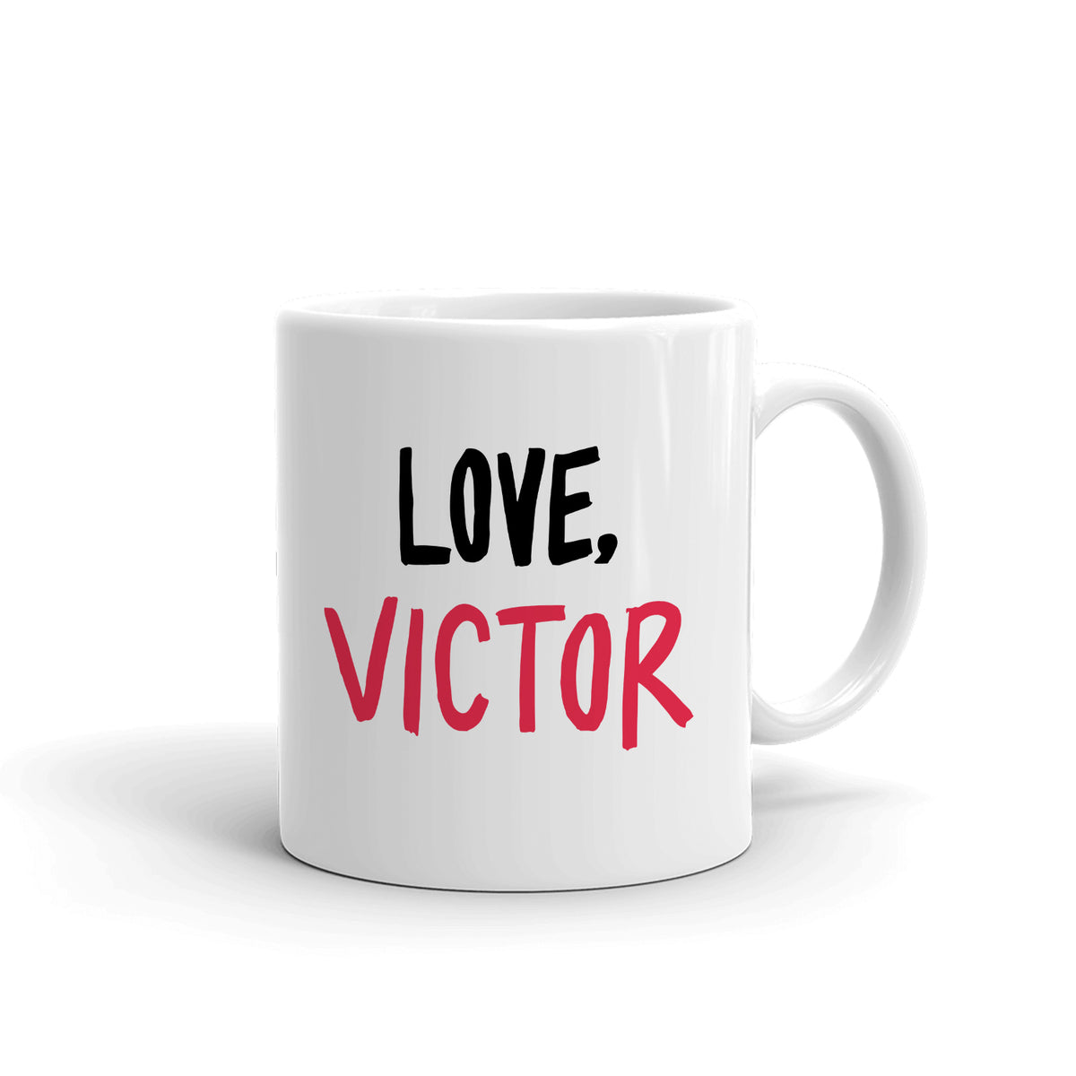 Love, Victor Logo White Mug