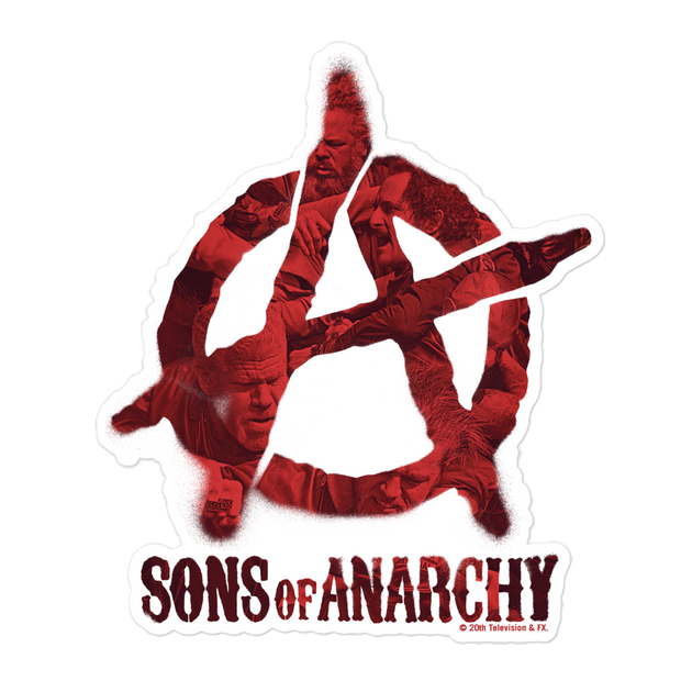 Sons of Anarchy Text and Arched Reaper Logo Patch Set 