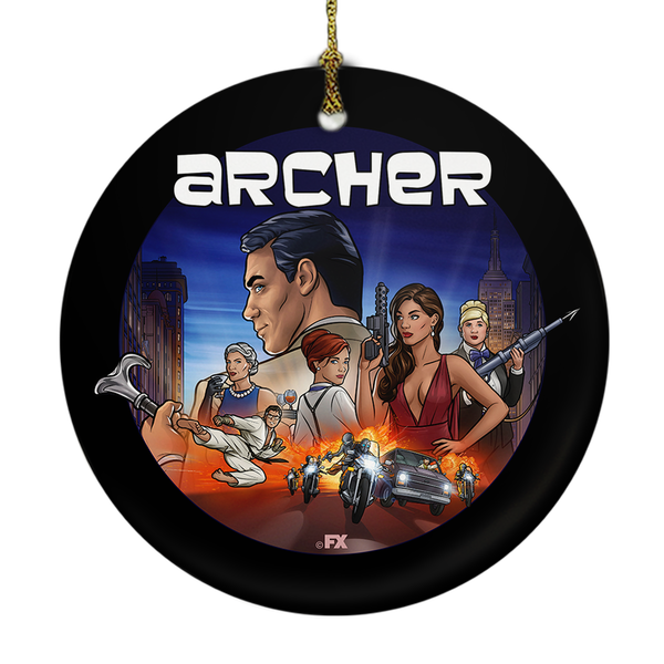 Archer Season 11 Art Double Sided Ornament Shop Hulu