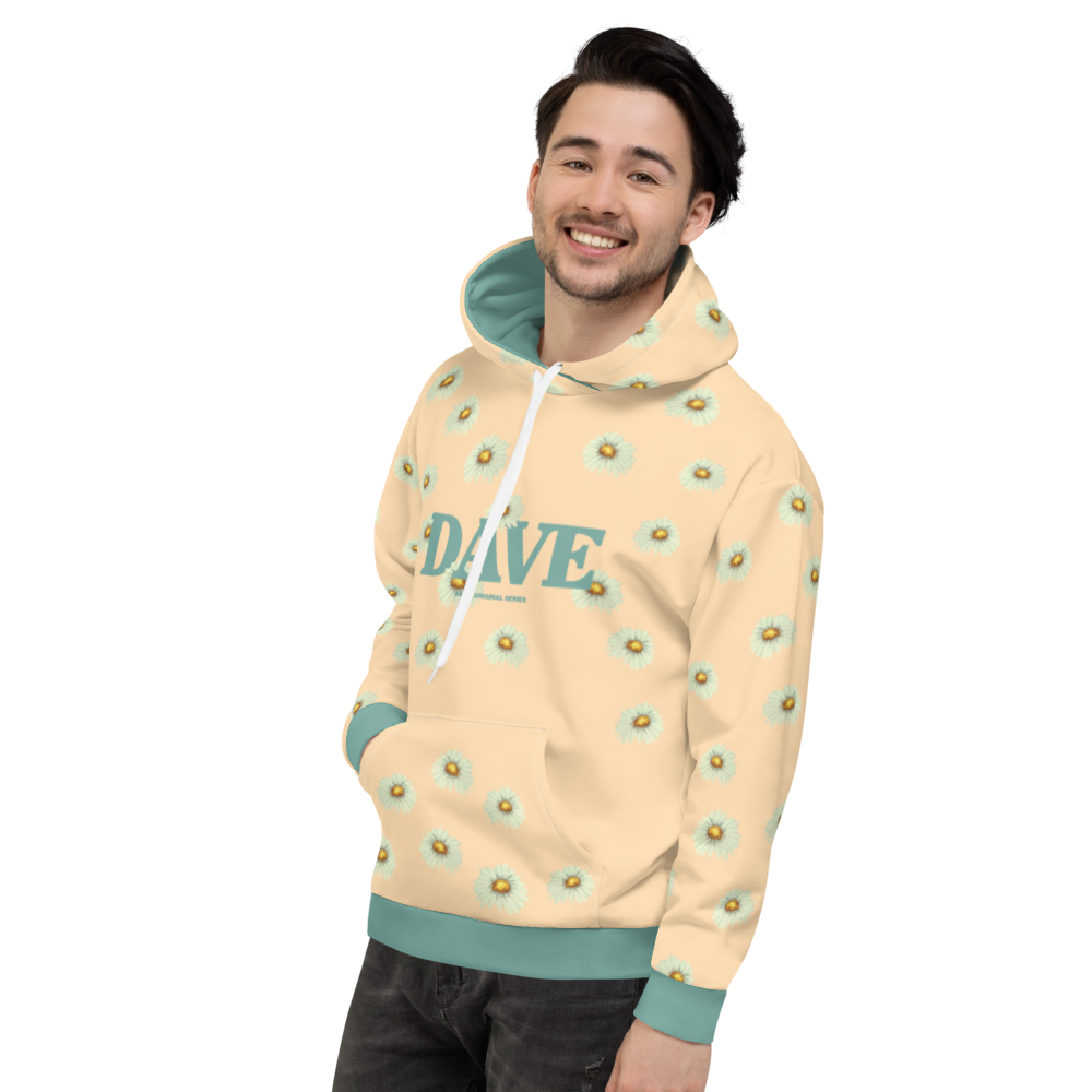 DAVE Flower Logo All-Over Print Adult Hooded Sweatshirt | Shop Hulu