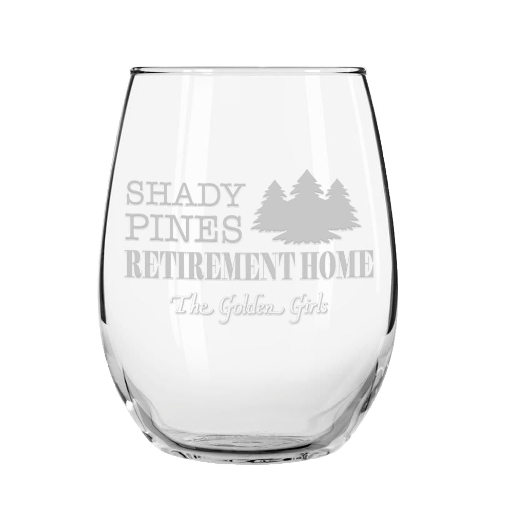 Cute Fox Etched Stemless Wine Glasses Free Personalization