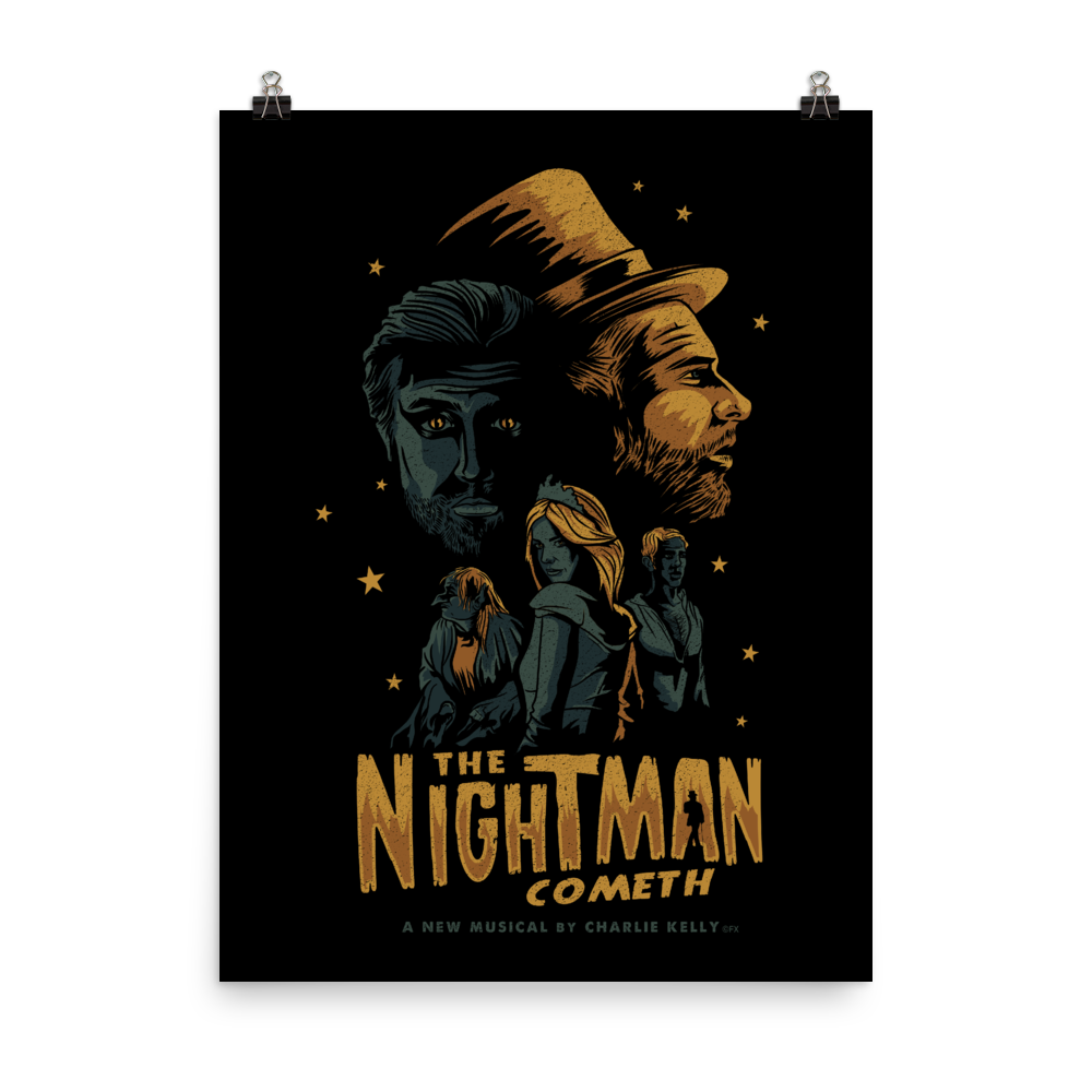 Always Sunny in Philadelphia The Nightman Cometh Premium Satin Poster Shop Hulu