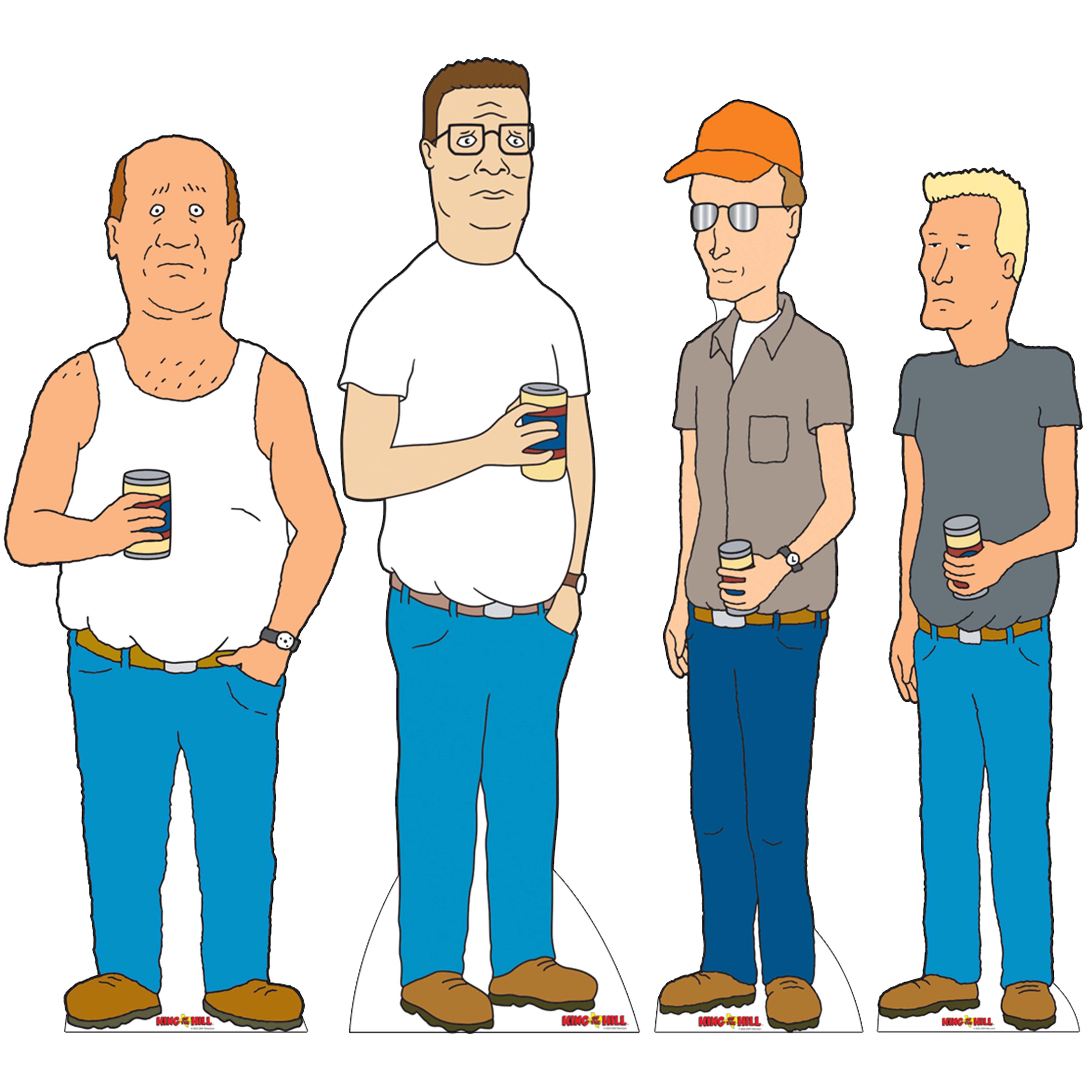 King of the Hill Cardboard Cutout Standee 4 Piece Bundle