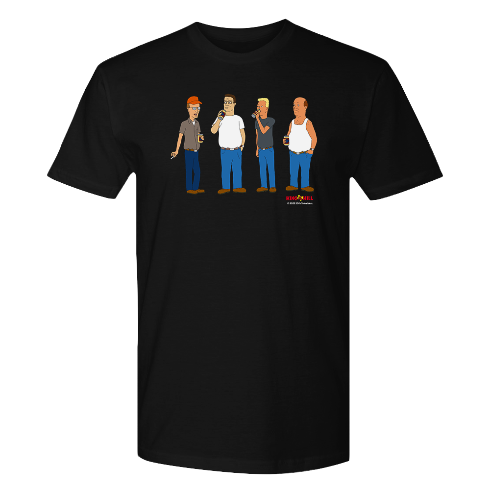 King of the Hill Character Line Up Adult Short Sleeve T Shirt