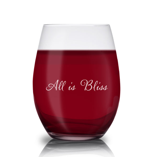 POSE The Legendary Personalized Laser Engraved Stemless Wine Glass